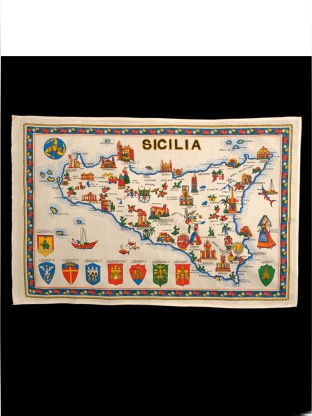 Tea Towel - Sicily Sicilia Italy Souvenir